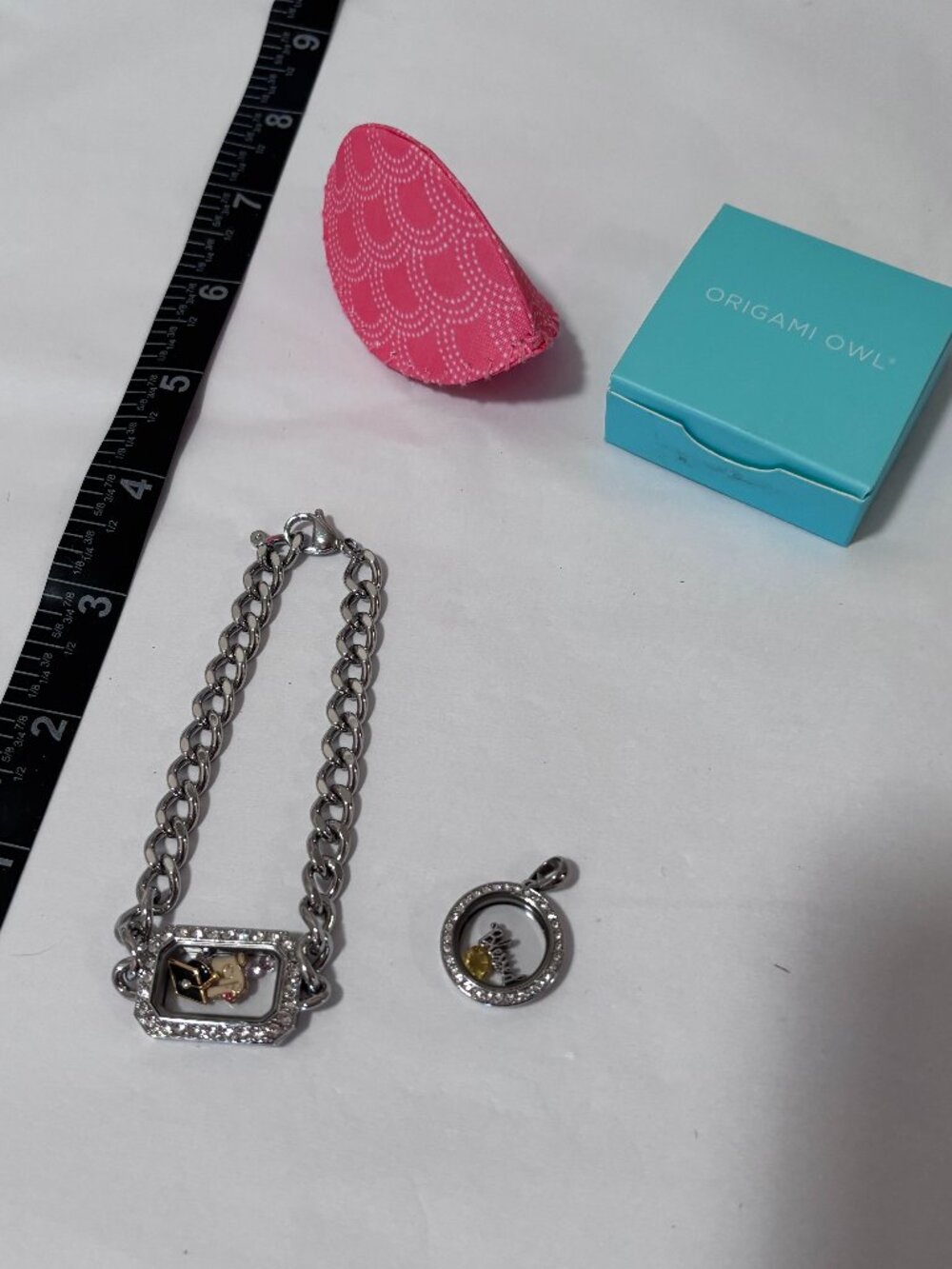 Origami Owl Bracelet Locket, Living Locket Base + charms